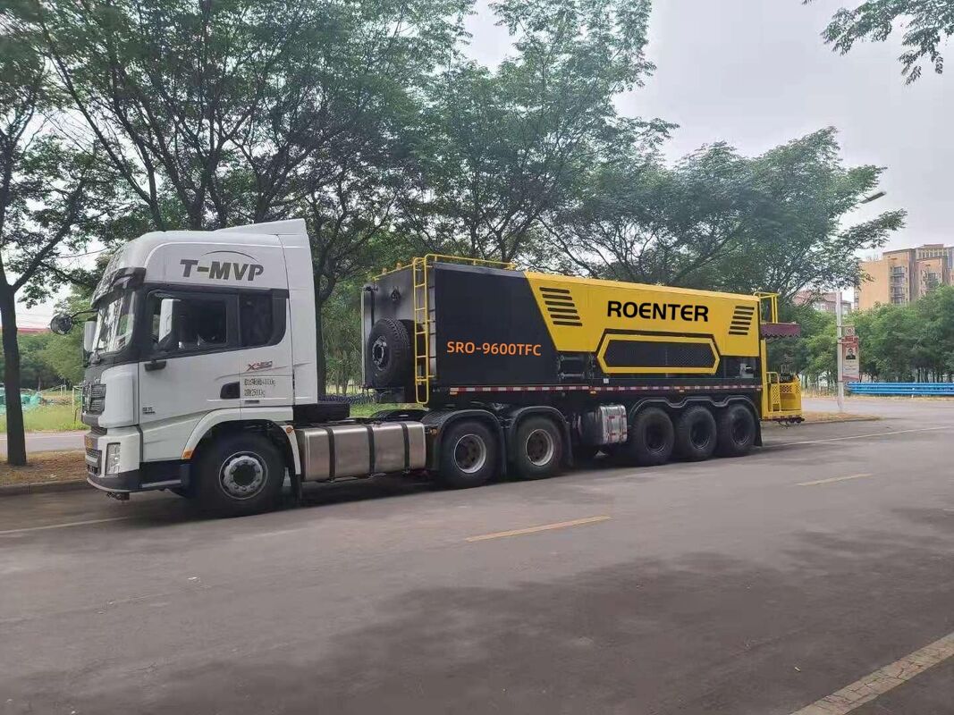 SRO-9600TFC ประเภทรถพ่วงเครื่องปูผิวทางไมโครอัจฉริยะ, เครื่องปูผิวทางแบบซีลสำหรับการบำรุงรักษาถนนแอสฟัลต์