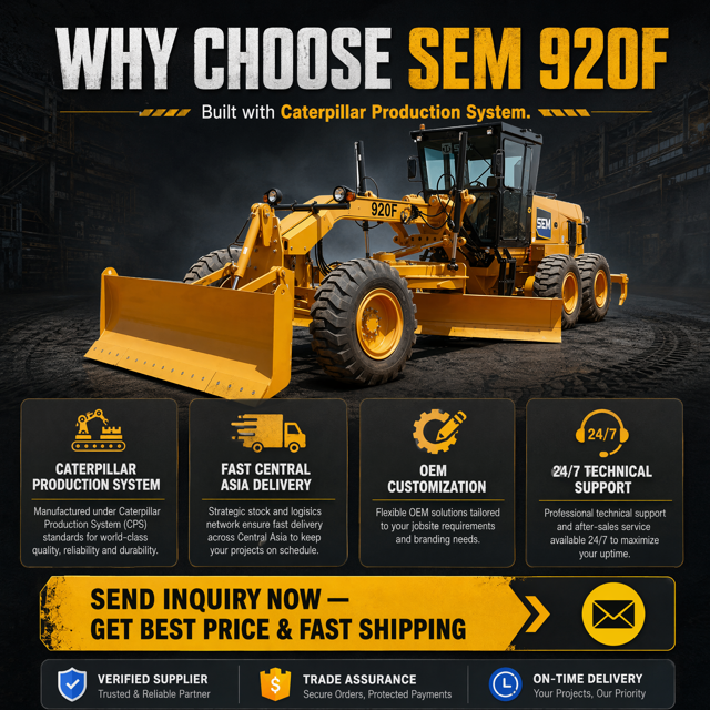 SEM920F F‑Series Tier 2 รถเกรดถนน เครื่องยนต์ SDEC ระบบไฮดรอลิกแบบ Load-sensing